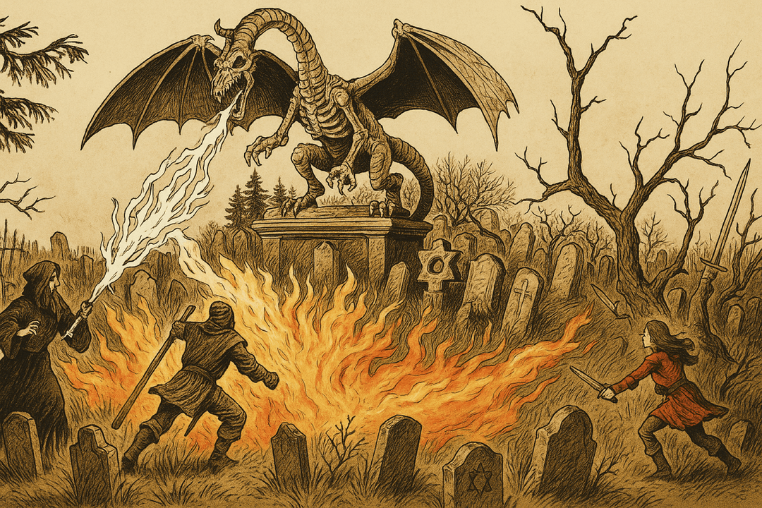 Illustrated fantasy encounter inside QuestScribe